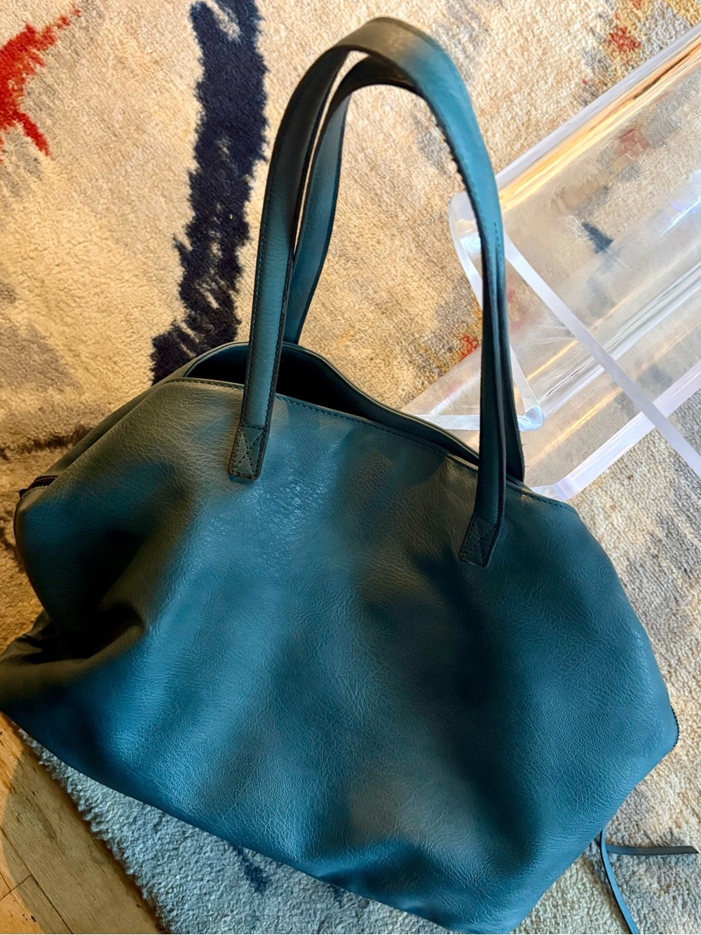 Teal Free People Oversized Bag - Picture 4 of 6